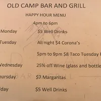 Old Camp Bar & Grill Happy hour