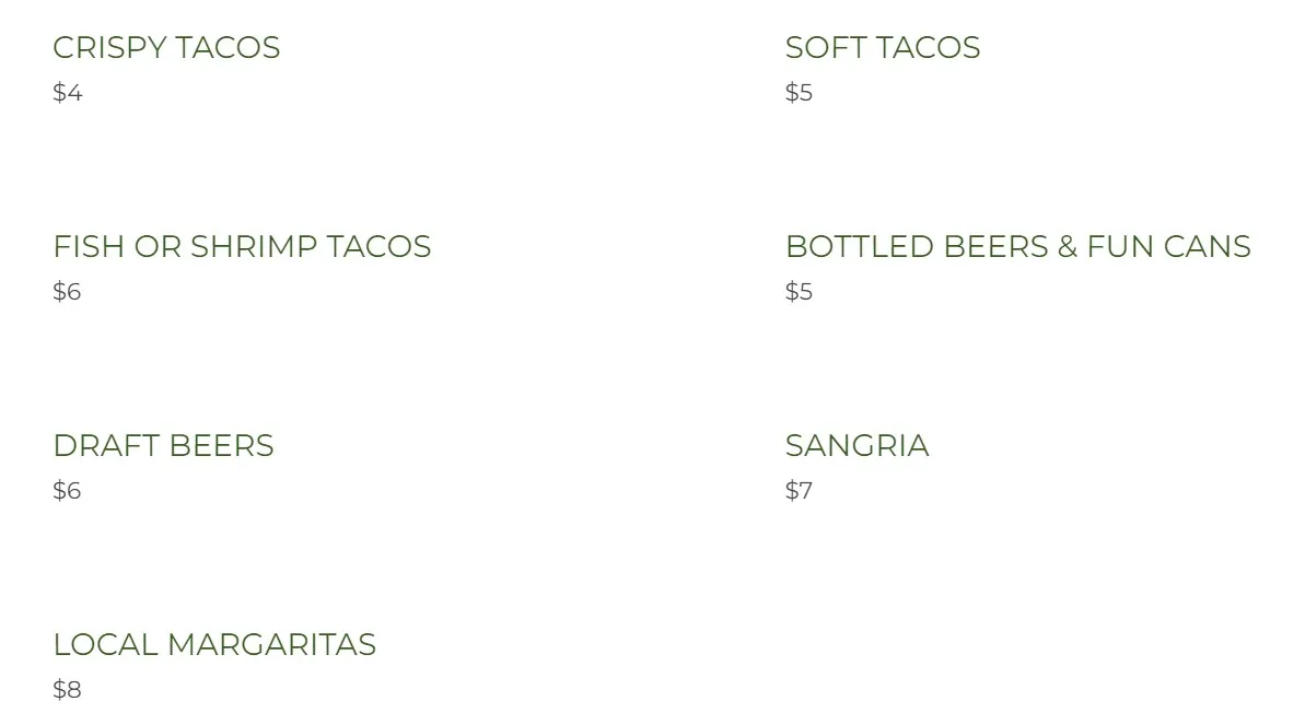 Asada Tacos + Beer (Laguna Beach) Tacos special