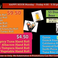 Kin Sushi Happy hour