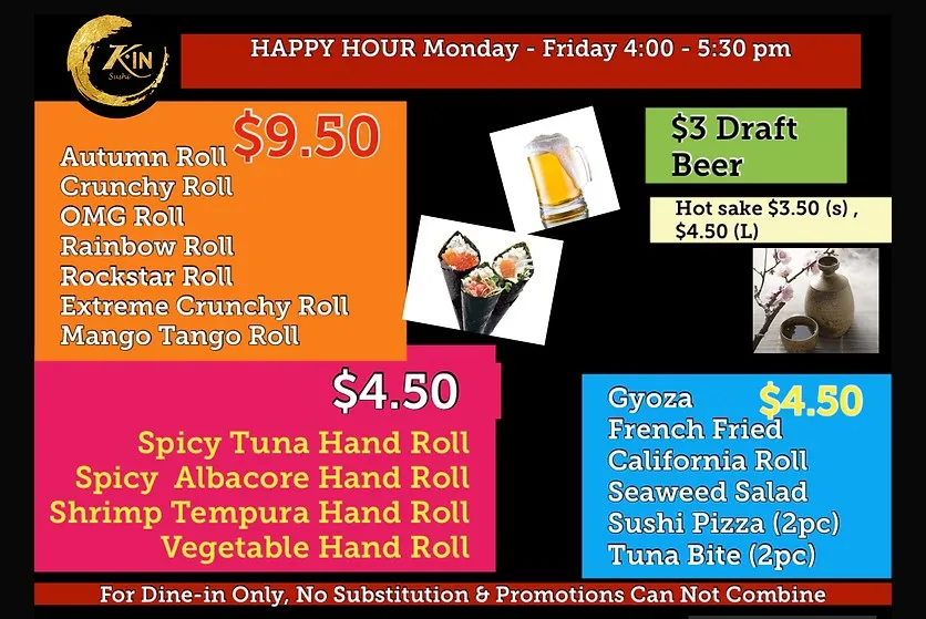 Kin Sushi (Laguna Hills) Happy hour