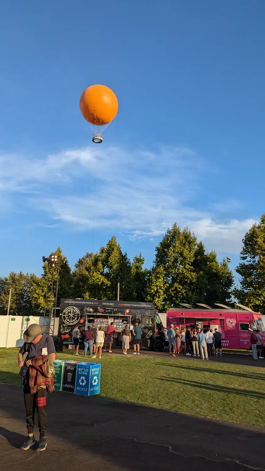 The orange balloon in great park